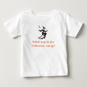 T-shirt Pour Bébé Chemin De Sorcière À Candy mignonne Halloween