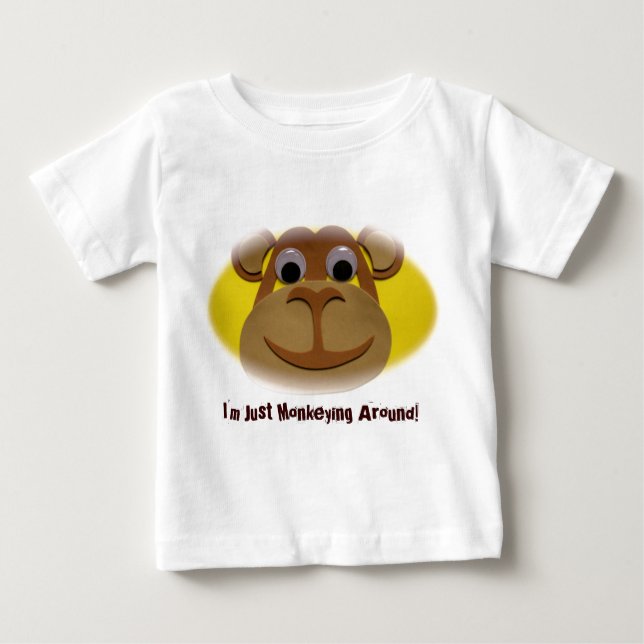 T-shirt Pour Bébé Chemise À Manches Longue Singe Pour Les Petits (Devant)
