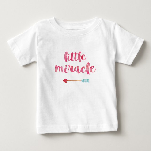 T-shirt Pour Bébé Chemise à volants pour bébé fille avec typographie (Devant)