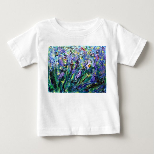 T-shirt Pour Bébé Chemise Abstraite Irises (Devant)