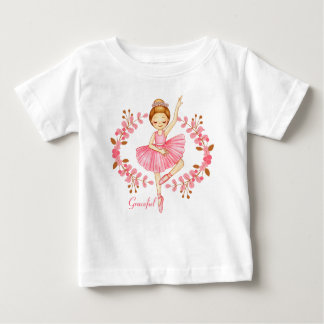 T-shirt Pour Bébé Chemise Ballerina Rouge-Tête Graceful