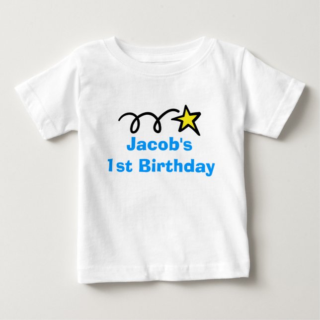 T-shirt Pour Bébé Chemise bébé 1er anniversaire | Personnalisé avec  (Devant)