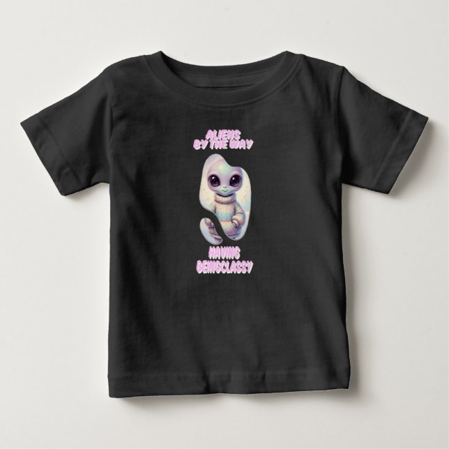 T-shirt Pour Bébé Chemise bébé alien mignonne  (Devant)