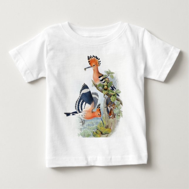 T-shirt Pour Bébé Chemise bébé aux oiseaux mignons (Devant)