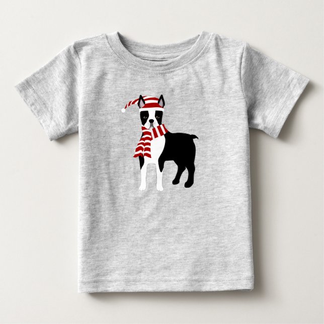 T-shirt Pour Bébé Chemise bébé Boston Terrier (Devant)