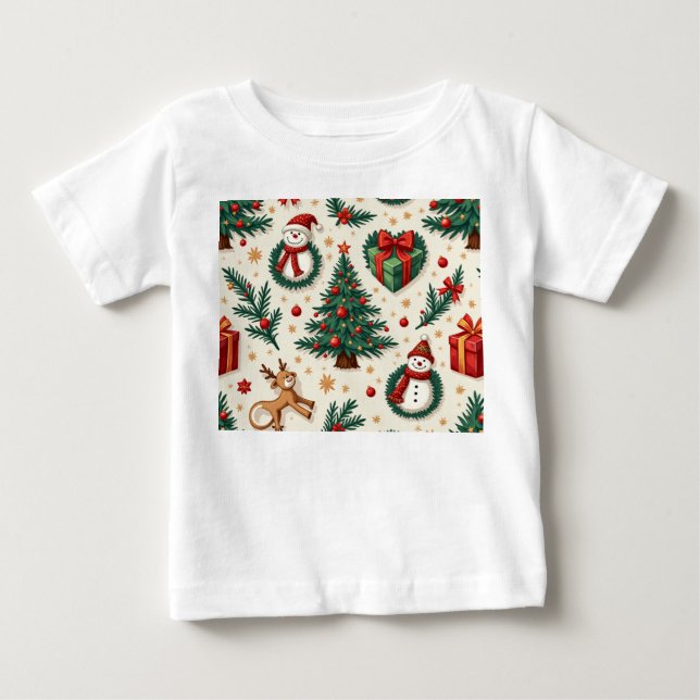 T-shirt Pour Bébé Chemise bébé de Noël (Devant)