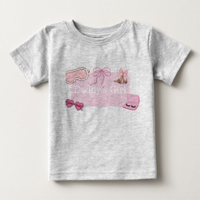 T-shirt Pour Bébé Chemise bébé fille à papa (Devant)