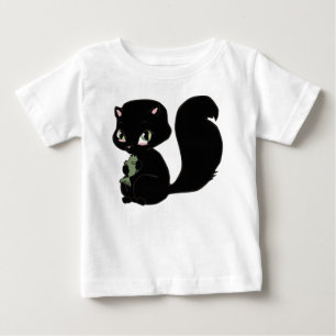 T-shirt Pour Bébé Chemise bébé mignonne Black Kitty