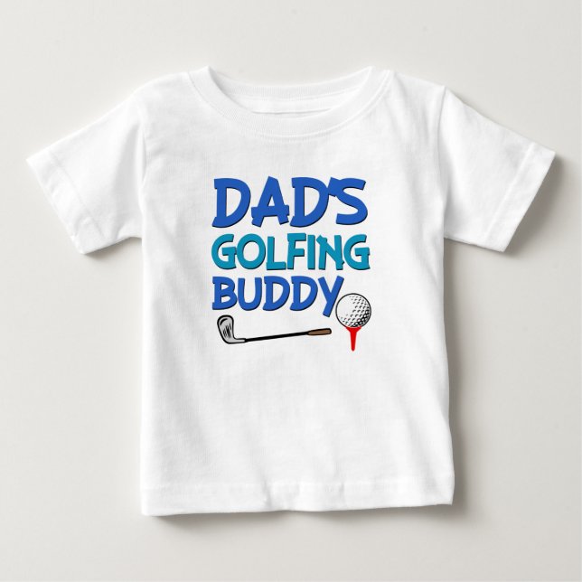 T-shirt Pour Bébé Chemise bébé papa's Golfing Buddy (Devant)