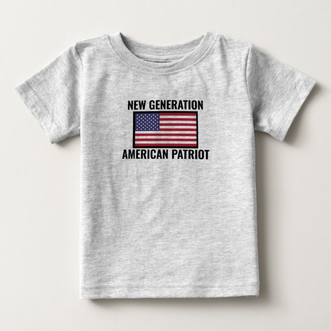 T-shirt Pour Bébé Chemise bébé Patriotique Nouvelle Génération (Devant)