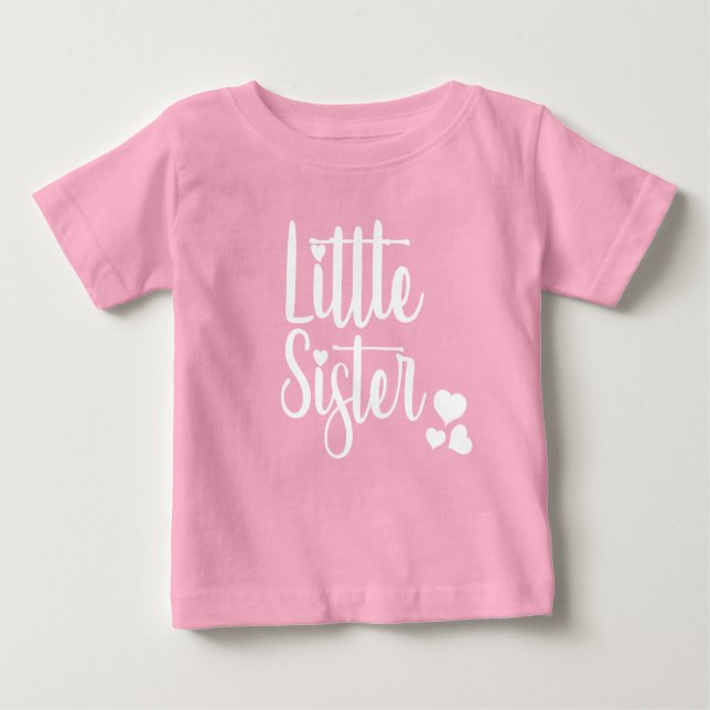 T-shirt Pour Bébé Chemise bébé petite soeur - Accueillir un nouveau  (Devant)