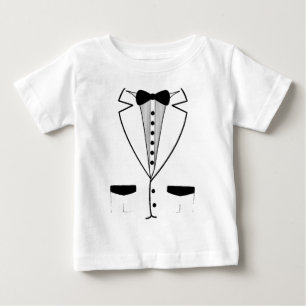 T-shirt Pour Bébé Chemise bébé Tuxedo Blanc