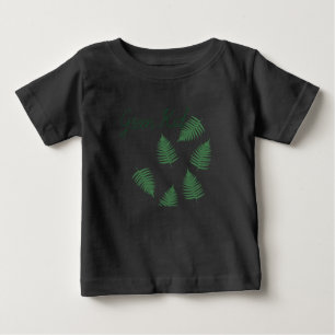 T-shirt Pour Bébé Chemise bébé vert stylé Lucky Fern manche 3/4