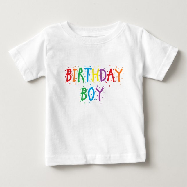 T-shirt Pour Bébé Chemise "Birthday Boy" (Devant)