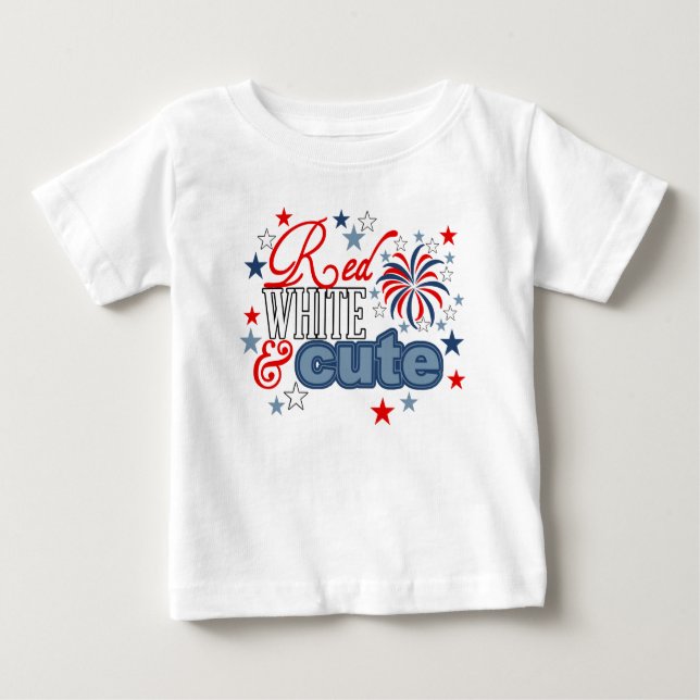 T-shirt Pour Bébé Chemise blanche et mignonne rouge de kiddie 4 (Devant)