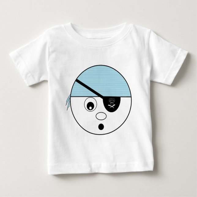 T-shirt Pour Bébé Chemise bleue de pirate (Devant)