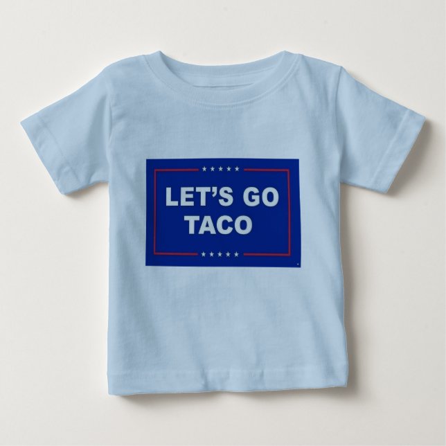 T-shirt Pour Bébé Chemise Bleue Taco (Devant)