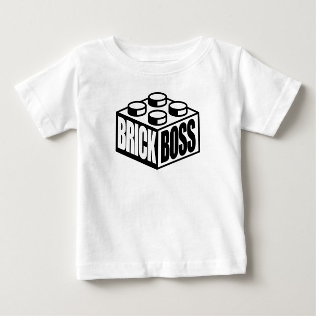 T-shirt Pour Bébé Chemise Boss en brique (Devant)