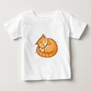T-shirt Pour Bébé Chemise Chat Tigre Orange Mignon - Cadeau Pour Ama