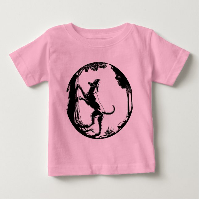 T-shirt Pour Bébé Chemise Chien Hound Chemise Baby Chemise Chien Coo (Devant)