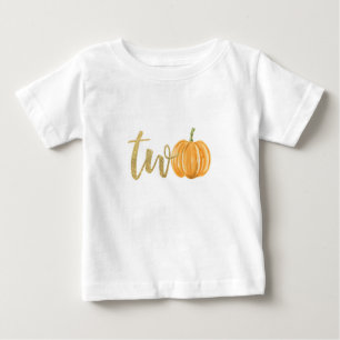 T-shirt Pour Bébé Chemise Citrouille 2e anniversaire