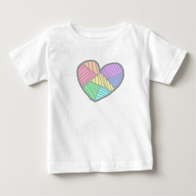 T-shirt Pour Bébé Chemise cœur mignon (Devant)