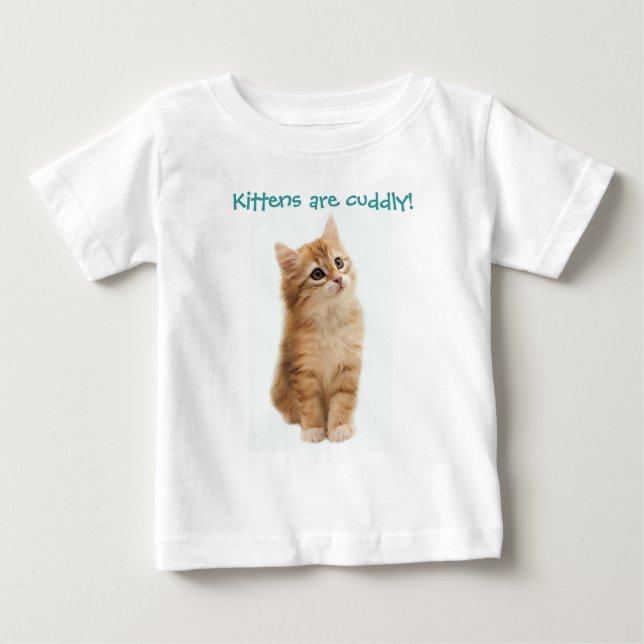 T-shirt Pour Bébé Chemise Cubly Kitten (Devant)