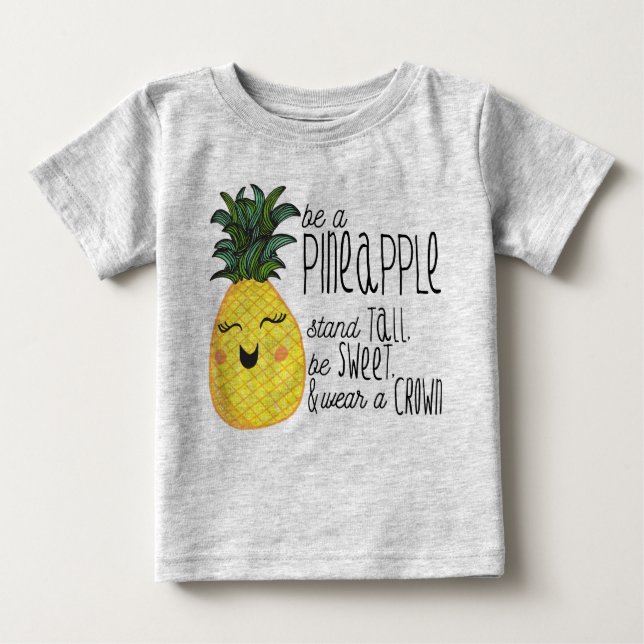 T-shirt Pour Bébé Chemise d'ananas (Devant)