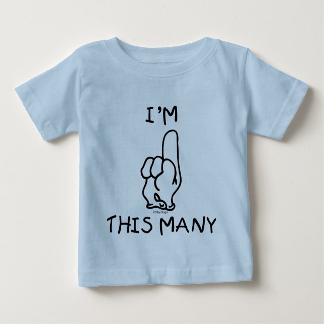 T-shirt Pour Bébé Chemise d'anniversaire (Devant)