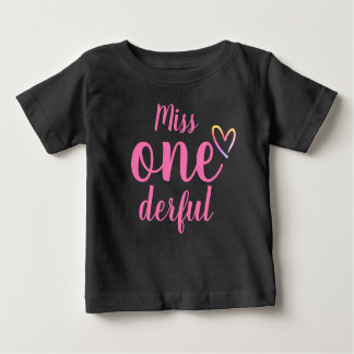 T-shirt Pour Bébé Chemise d'anniversaire de bébés de Mlle Onederful