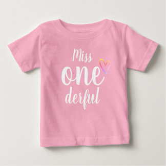 T-shirt Pour Bébé Chemise d'anniversaire de bébés de Mlle Onederful