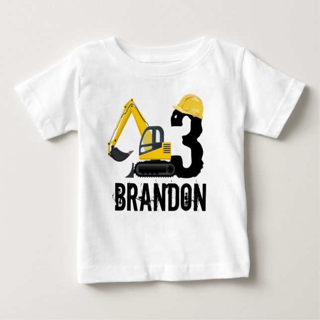T-shirt Pour Bébé Chemise d'anniversaire de construction (Devant)