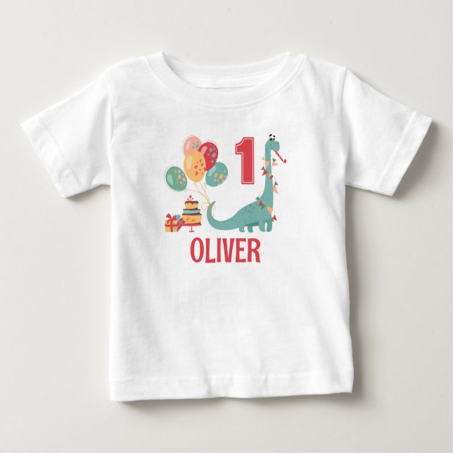 T-shirt Pour Bébé Chemise d'anniversaire de Dinosaur | Chemise à thè (Devant)