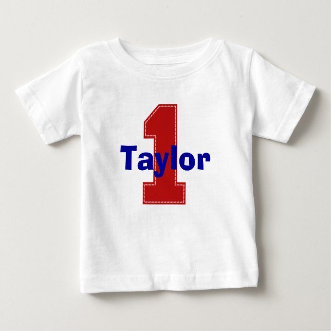 T-shirt Pour Bébé Chemise d'anniversaire de point de Faux première (Devant)