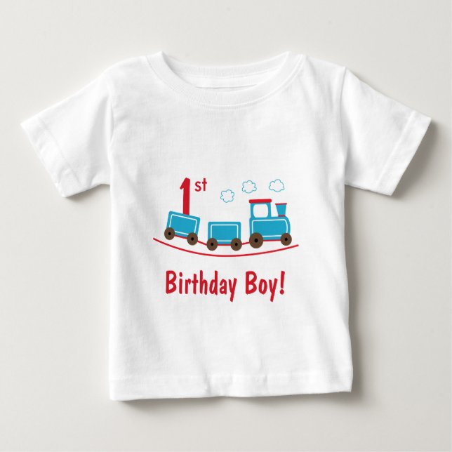 T-shirt Pour Bébé Chemise d'anniversaire de train de Choo Choo (Devant)