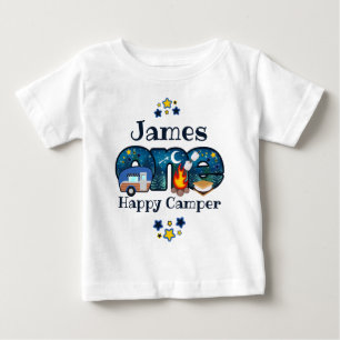 T-shirt Pour Bébé Chemise d'anniversaire d'un campeur heureux Campin