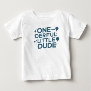 T-shirt Pour Bébé Chemise d'anniversaire Little Dude Blue