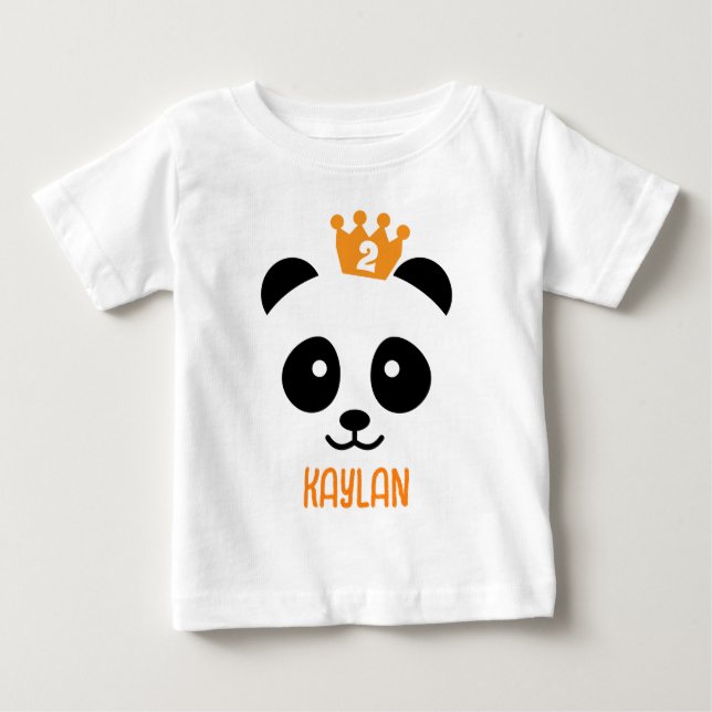 T-shirt Pour Bébé Chemise d'anniversaire Panda (Devant)
