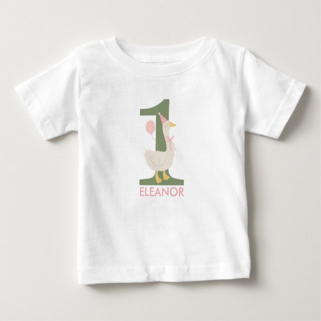 T-shirt Pour Bébé Chemise d'anniversaire personnalisée "One Silly Go (Devant)