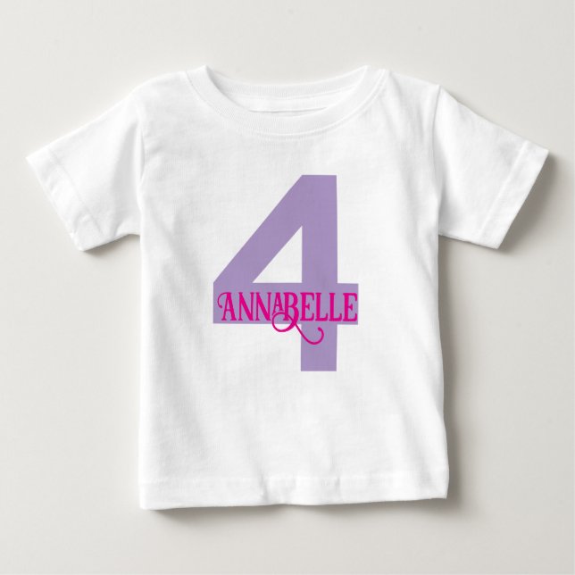 T-shirt Pour Bébé Chemise d'anniversaire pour les filles (Devant)