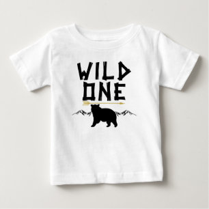 T-shirt Pour Bébé Chemise d'anniversaire Wild One Bear Arrow 1er