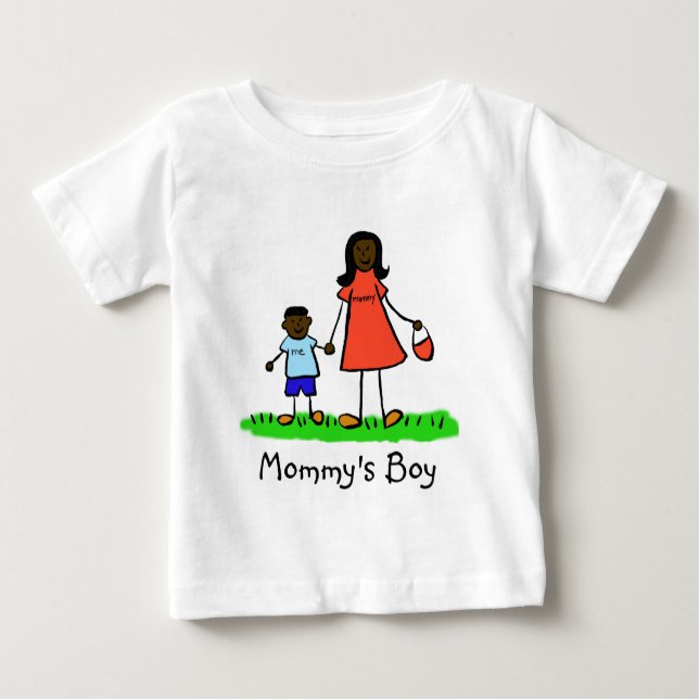 T-shirt Pour Bébé Chemise d'art de famille personnalisée mère et fil (Devant)