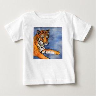 T-shirt Pour Bébé Chemise d'art personnalisée Tigre du Bengale (oran