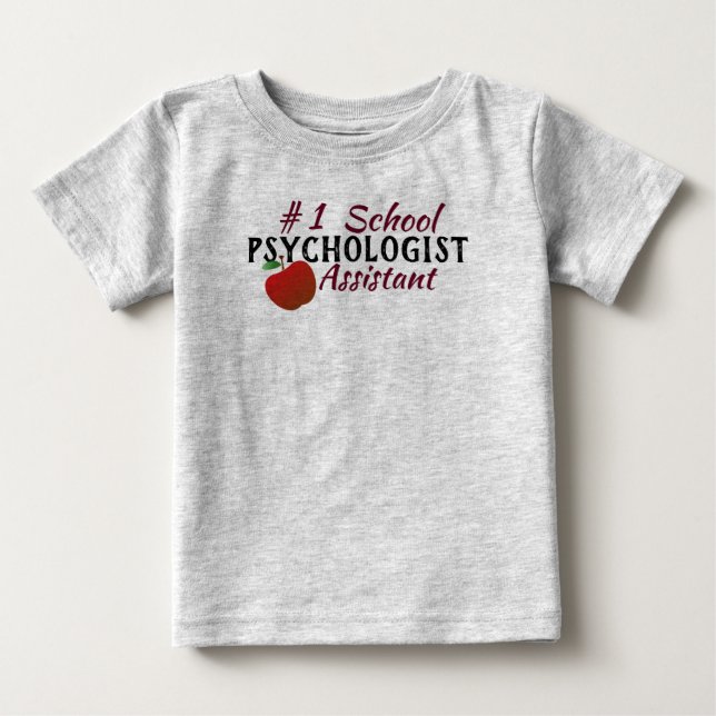T-shirt Pour Bébé Chemise d'assistante psychologue de l'école #1 (Devant)