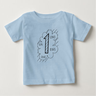 T-shirt Pour Bébé Chemise de 1 an d'anniversaire de bébé