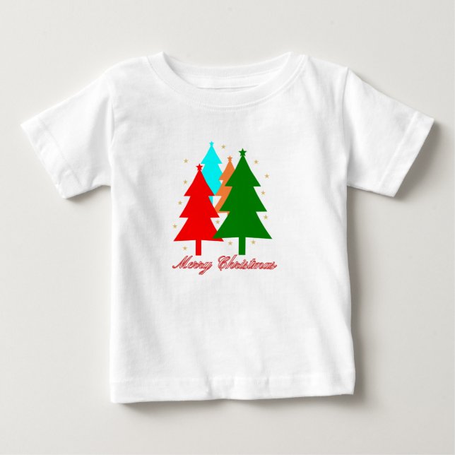 T-shirt Pour Bébé Chemise de bébé à thème de Noël (Devant)