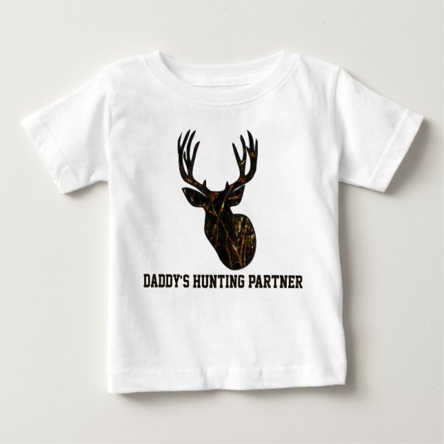 T-shirt Pour Bébé Chemise de bébé d'associé de la chasse du papa de (Devant)