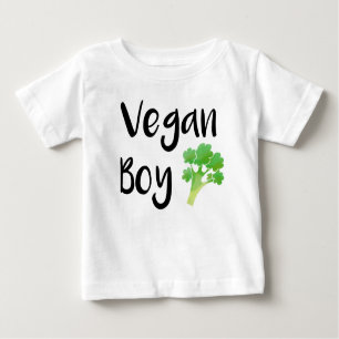 T-shirt Pour Bébé Chemise de bébé de brocoli "de garçon végétalien"