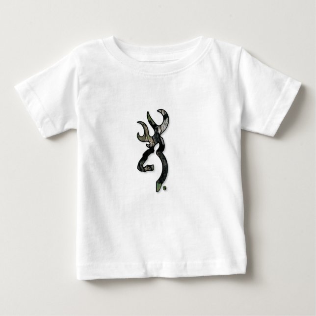 T-shirt Pour Bébé Chemise de bébé de Camo de cerfs communs (Devant)