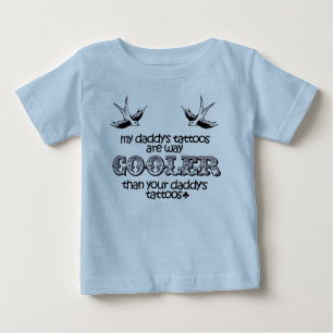 T-shirt Pour Bébé Chemise de bébé de "des tatouages mon papa"